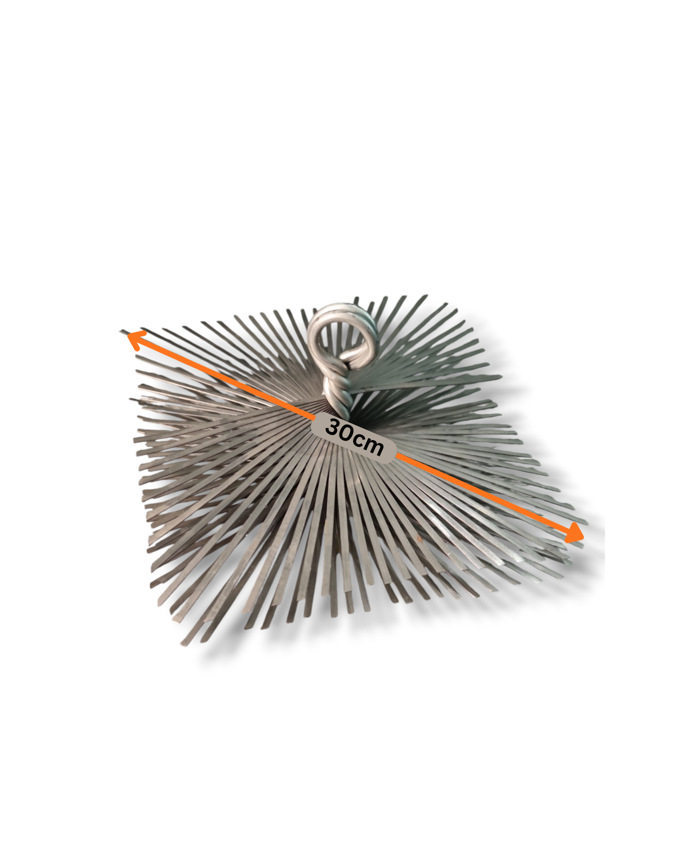 Perie Centrală Pătrată Metalică – Diagonală 30 cm, Perii din Oțel