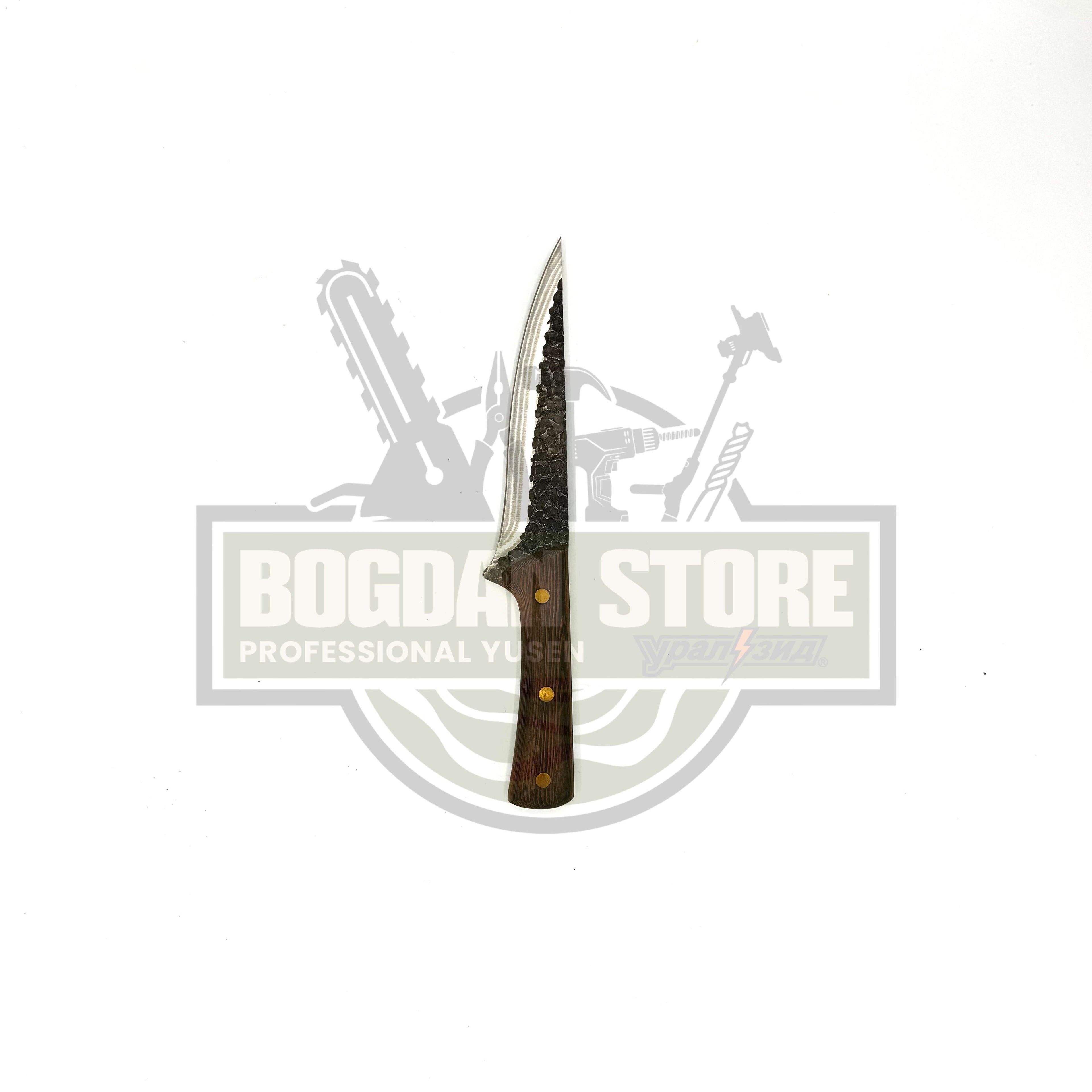 Cuțit Filetare Artizanal – Subțire, Forjat, Mâner Lemn, lama de 155mm