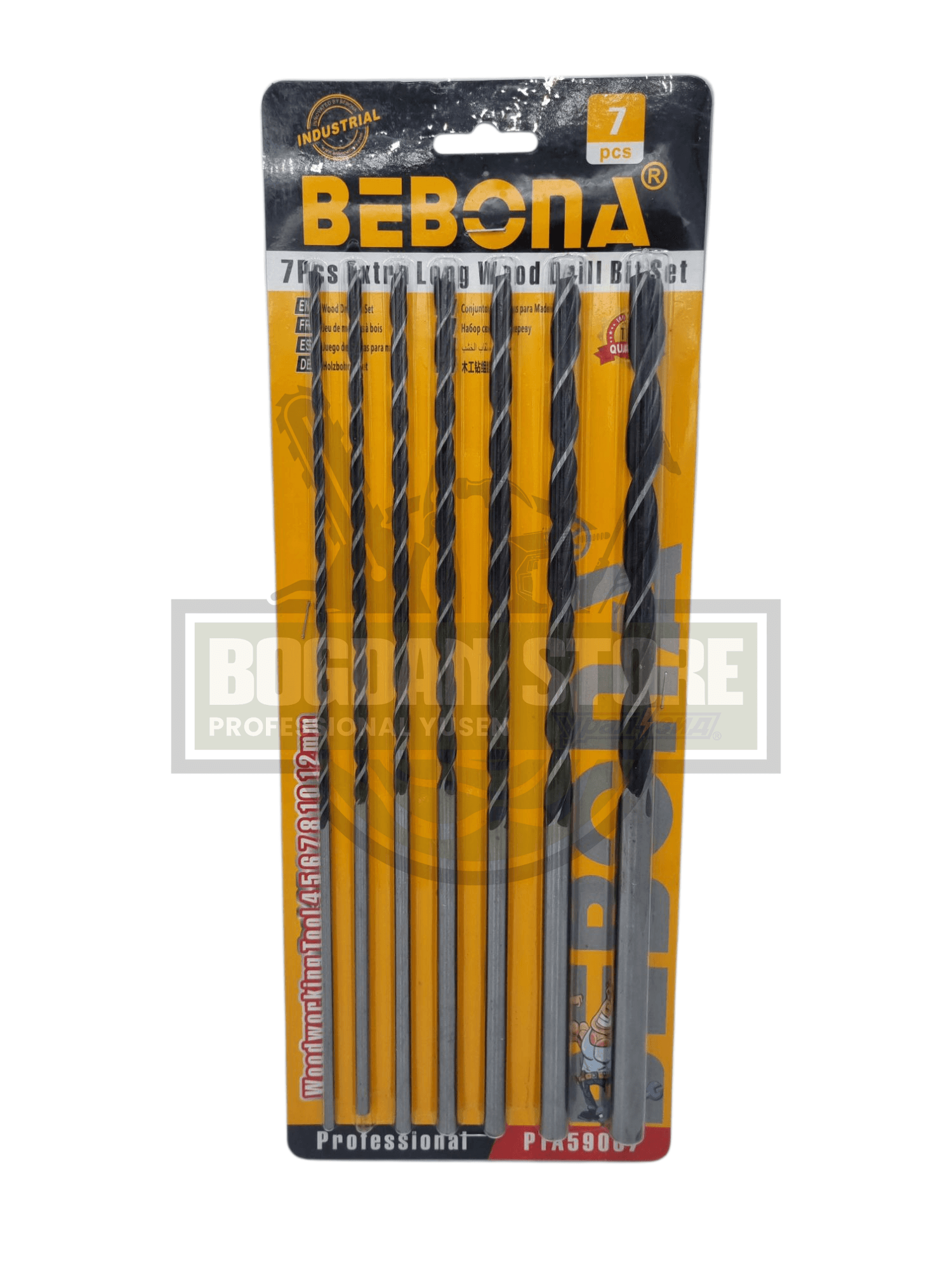 Set 7 Burghie pentru lemn BEBONA - SET LEMN LUNG