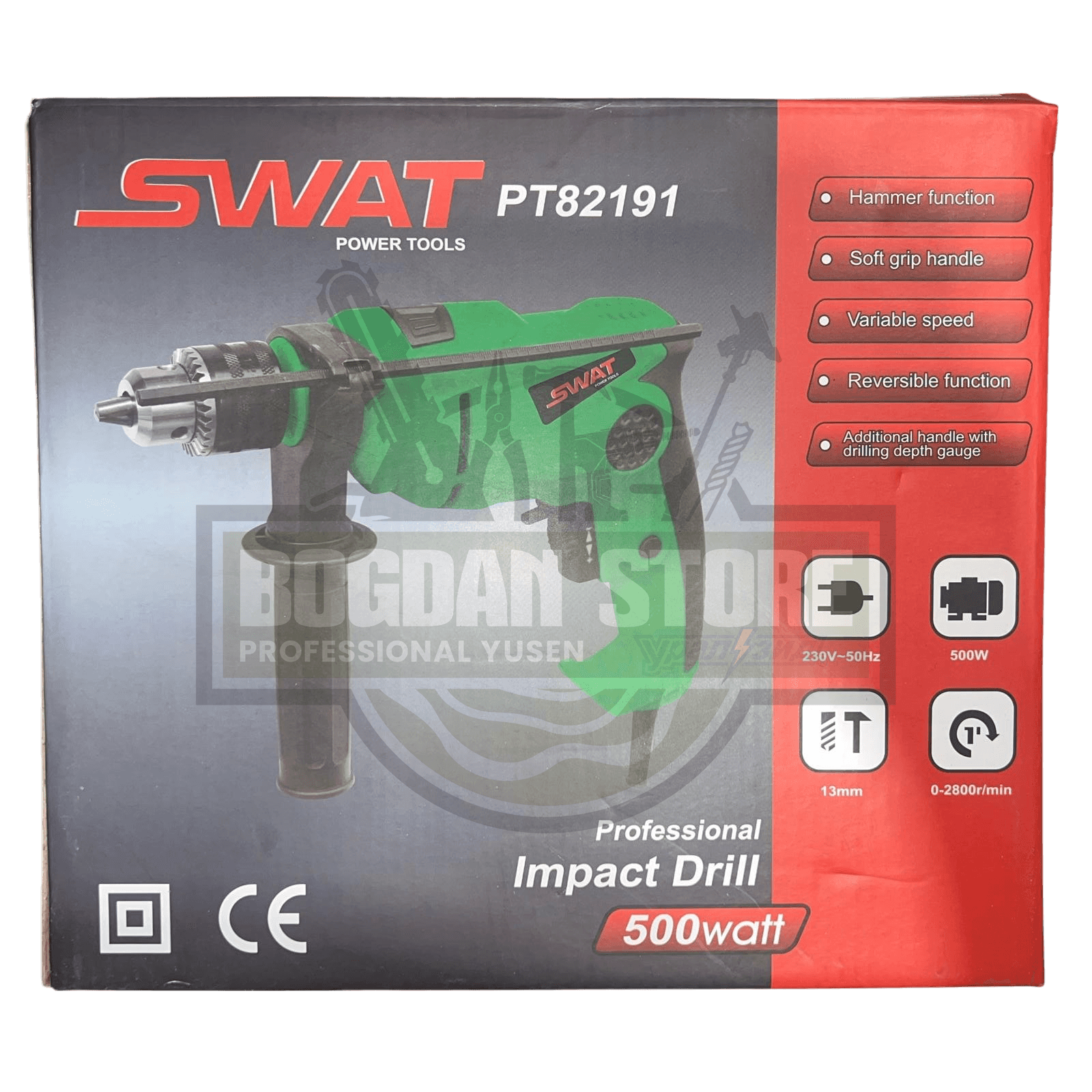 Bormasina cu Percutie SWAT – PT82191, 500W
