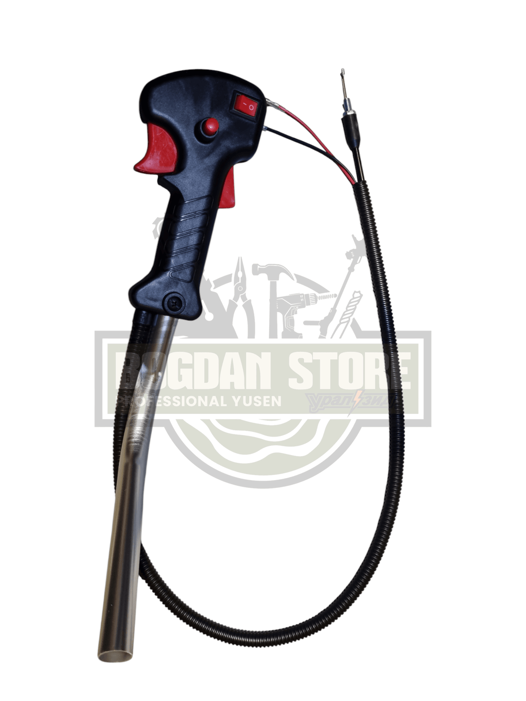 Acceleratie motocoasa cu maneta si Buton Stop/Pornire