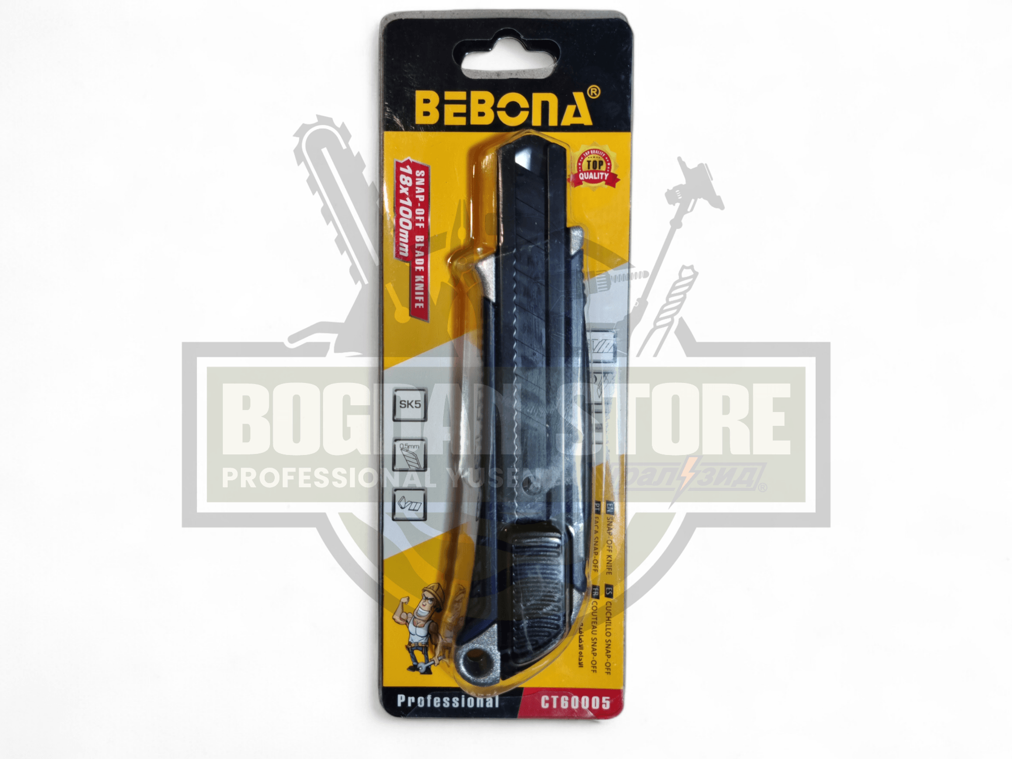 Cutter BEBONA – 18mm x 100mm,  Auto incarcare lama