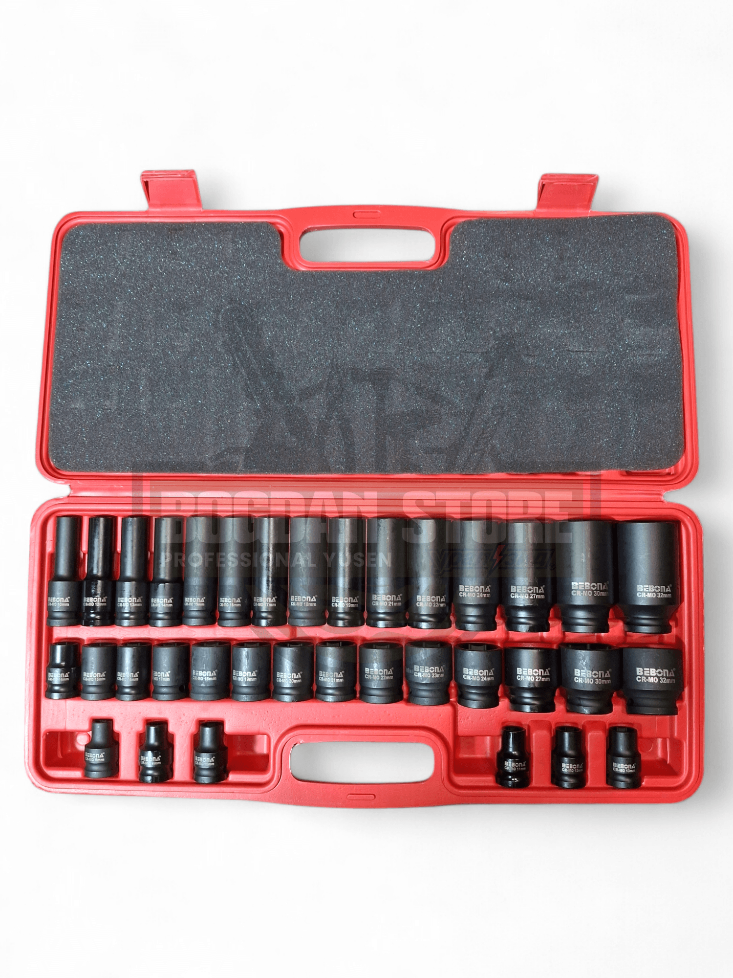 Set Complet Chei Tubulare de Impact BEBONA - CR-MO - 35 pcs