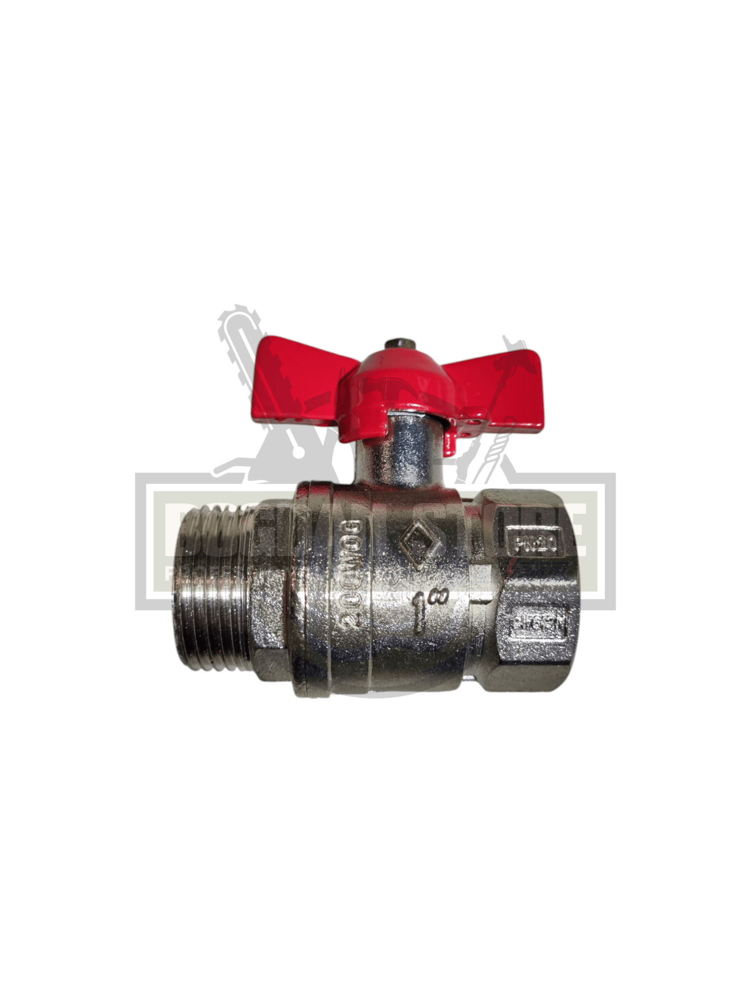 Robinet Sferic (cu Bila) de 1 inch cu Fluture Roșu Nr 1