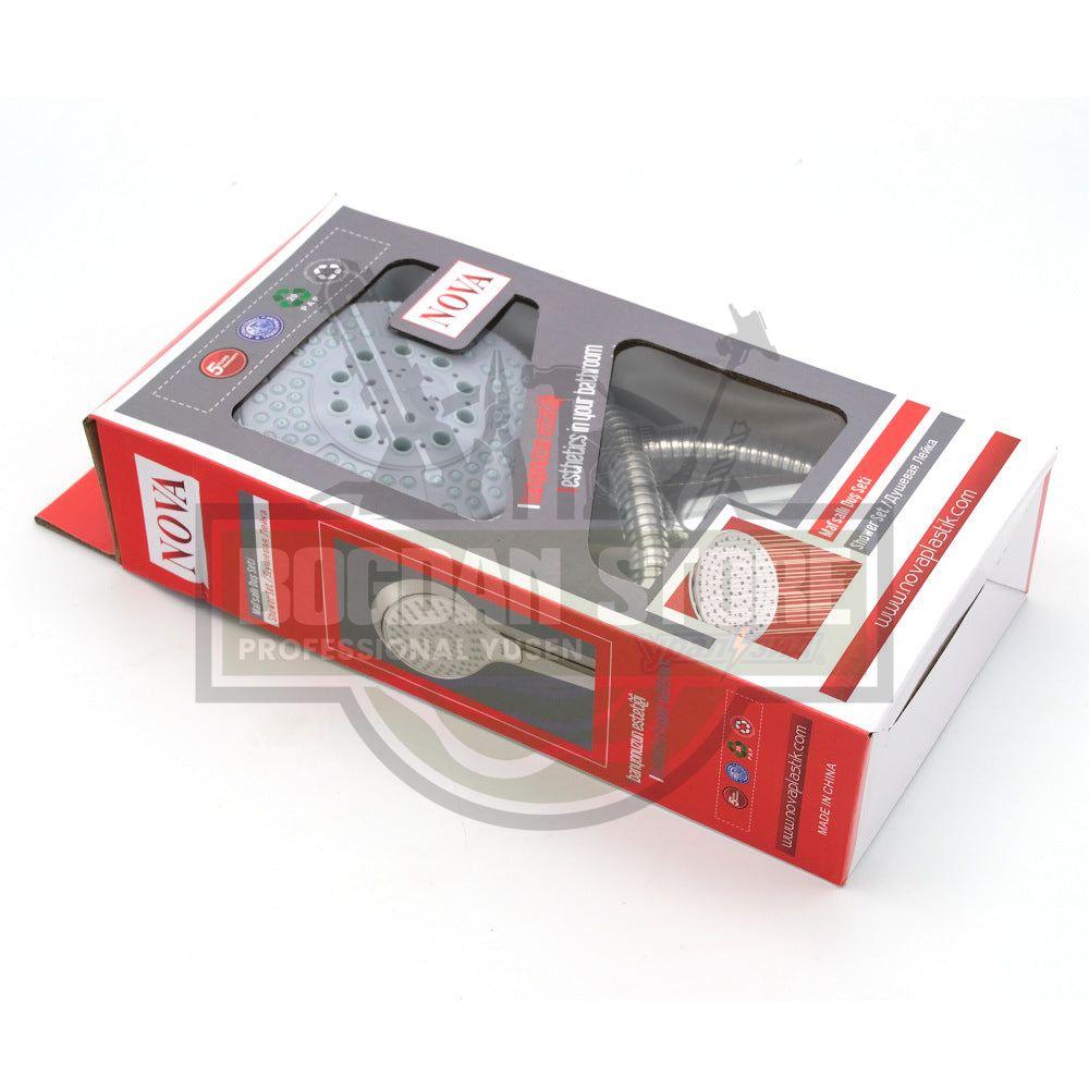Set de dus de inalta presiune, Furtun 1.5 m, Suport montare perete, Multifunctional NOVA