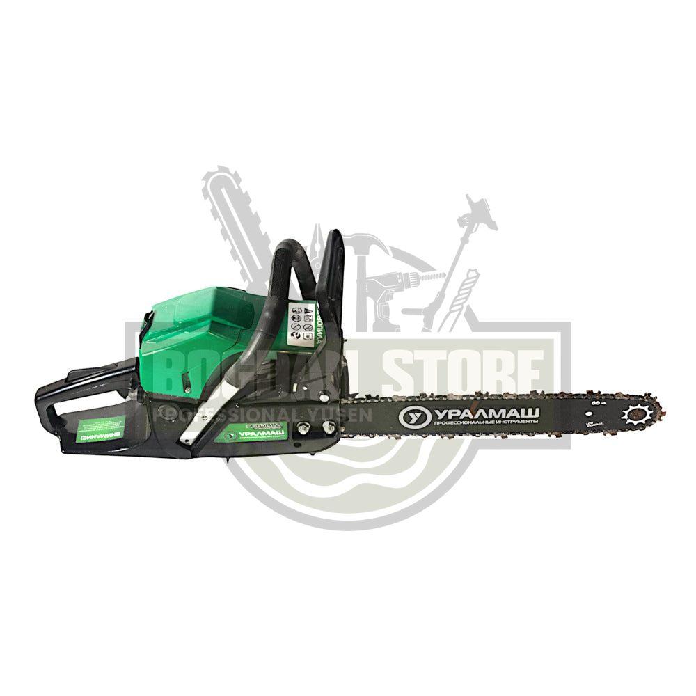 Motofierastrau pe benzina, drujba, UralMash 5800, verde, 58cc, 6CP, pornire EasyStart