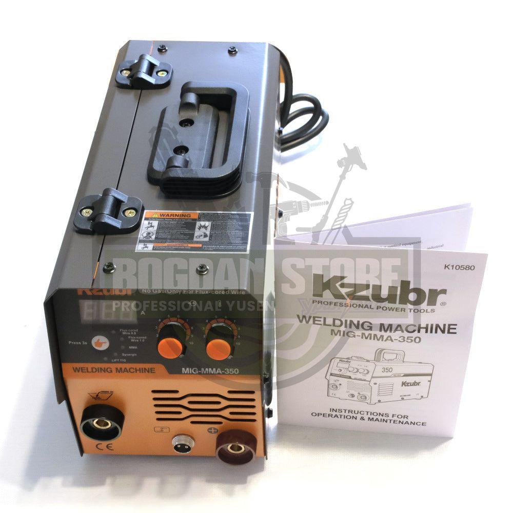 Aparat de sudura KZUBR MIG-MMA-350 K10580, 120A, Sarma 0.8mm inclusa, Electrozi inveliti 1.6-3.2mm