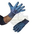 Manusi poliester latex albastru - SET 12 PERECHI