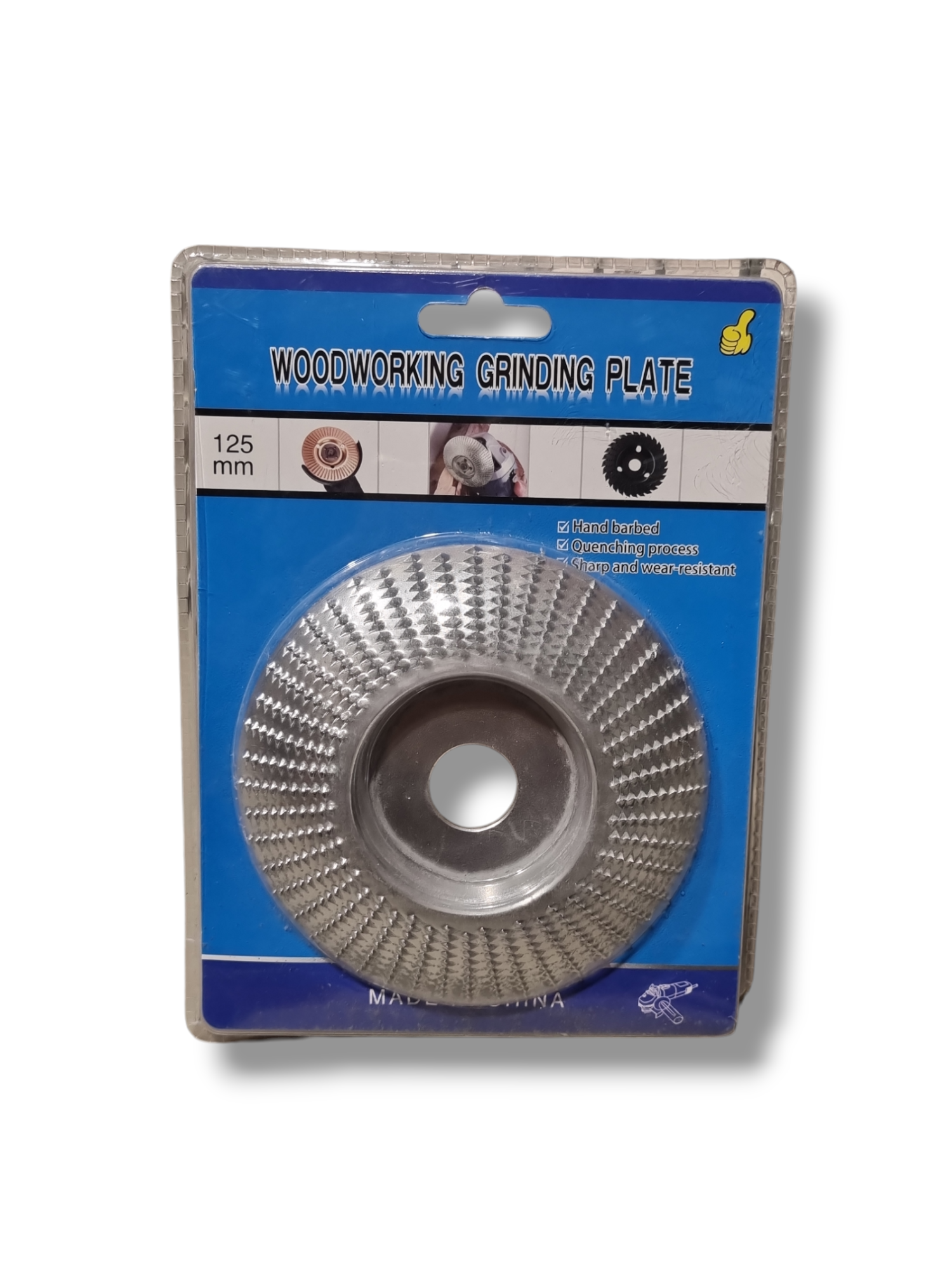 Disc Răzătoare pentru Lemn 125 x 22.23mm, Profil Tip Oală (Adâncit)