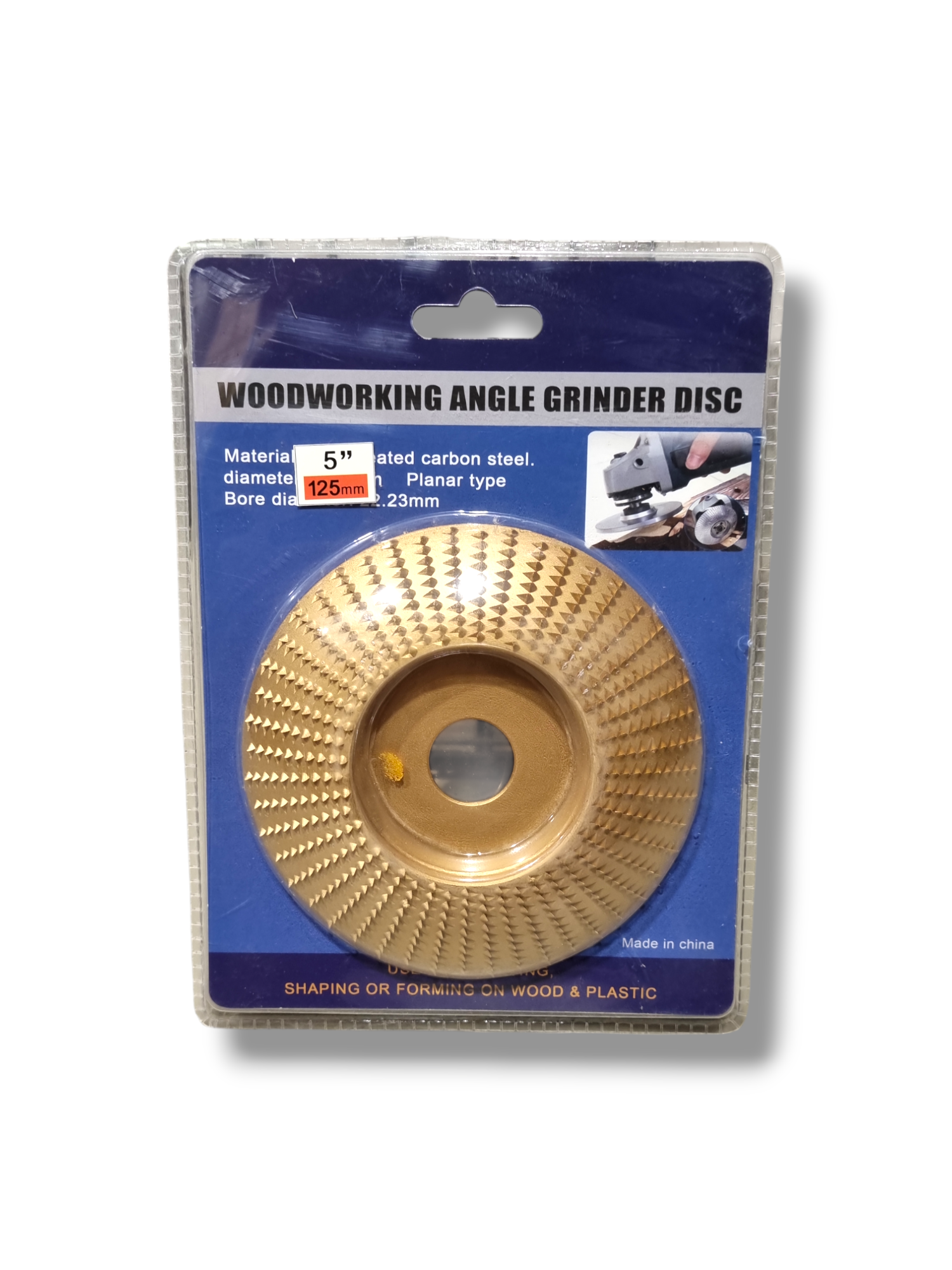 Disc Răzătoare pentru Lemn 125 x 22.23mm, Profil Tip Oală (Adâncit)