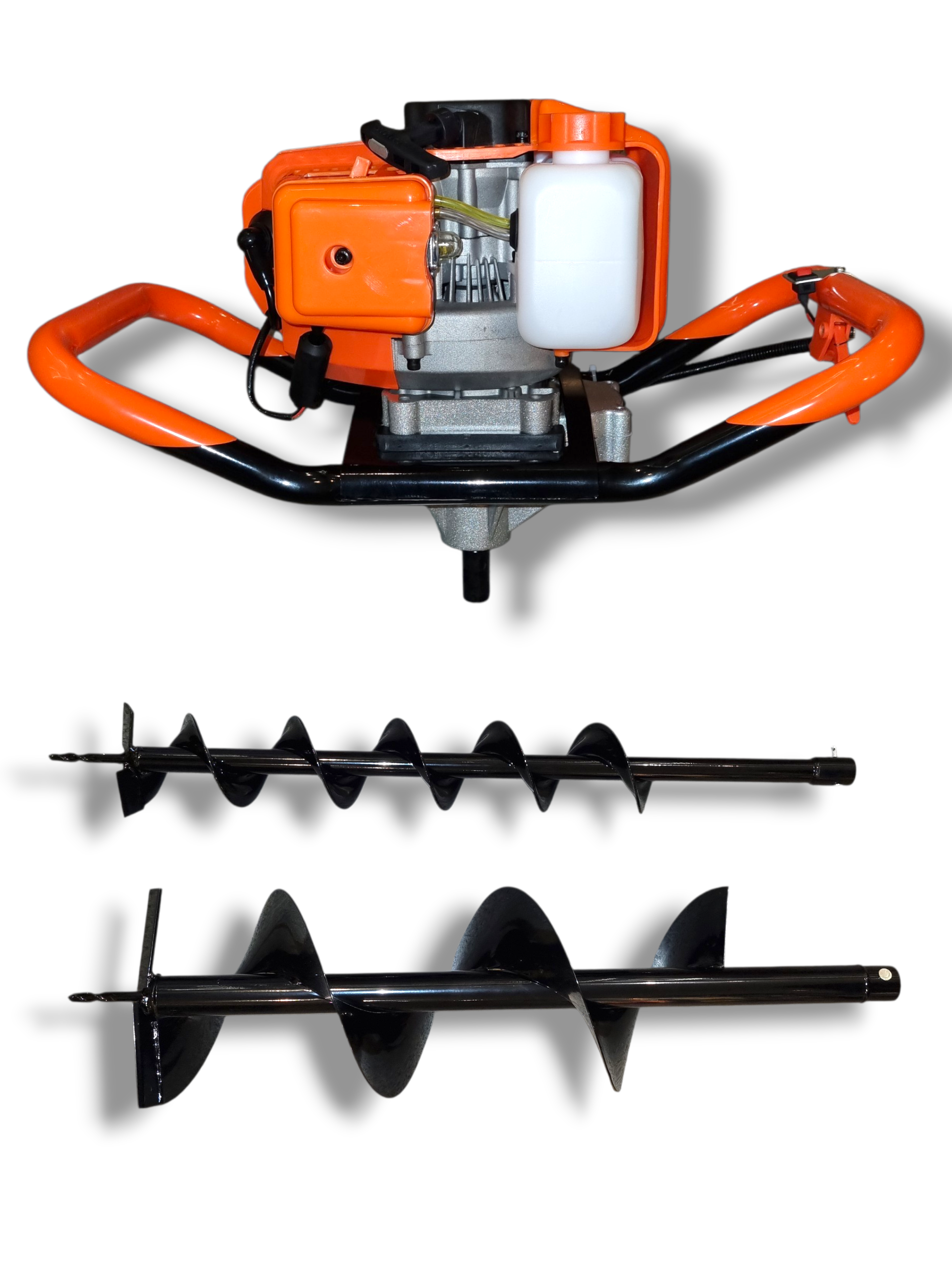Motoburghiu pe Benzină Mainstay, Motor 55 CC, Putere 3CP, Include 2 Burghie (100mm și 200mm)